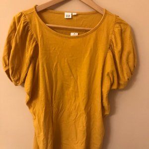 GAP Golden Yellow Blouse with Ruffled Sleeves